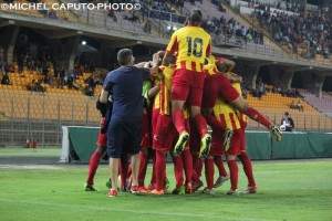 esultanza Lecce-Barletta 1-0 6-9-2014