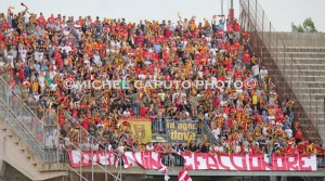 Tifosi del Benevento al "Via del Mare" in occasione della semifinale playoff 