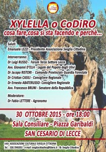 Incontro Xylella del 30 ottobre a San Cesario