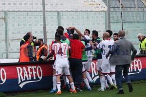 L'esultanza al gol di Esposito (foto F.Mitidieri)