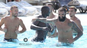 allenamento Lecce in piscina al Ristoppia Resort